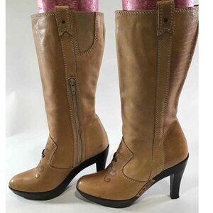 Isabella Fiore boots Light Brown/Tan Southwestern Boho Leather sz 7